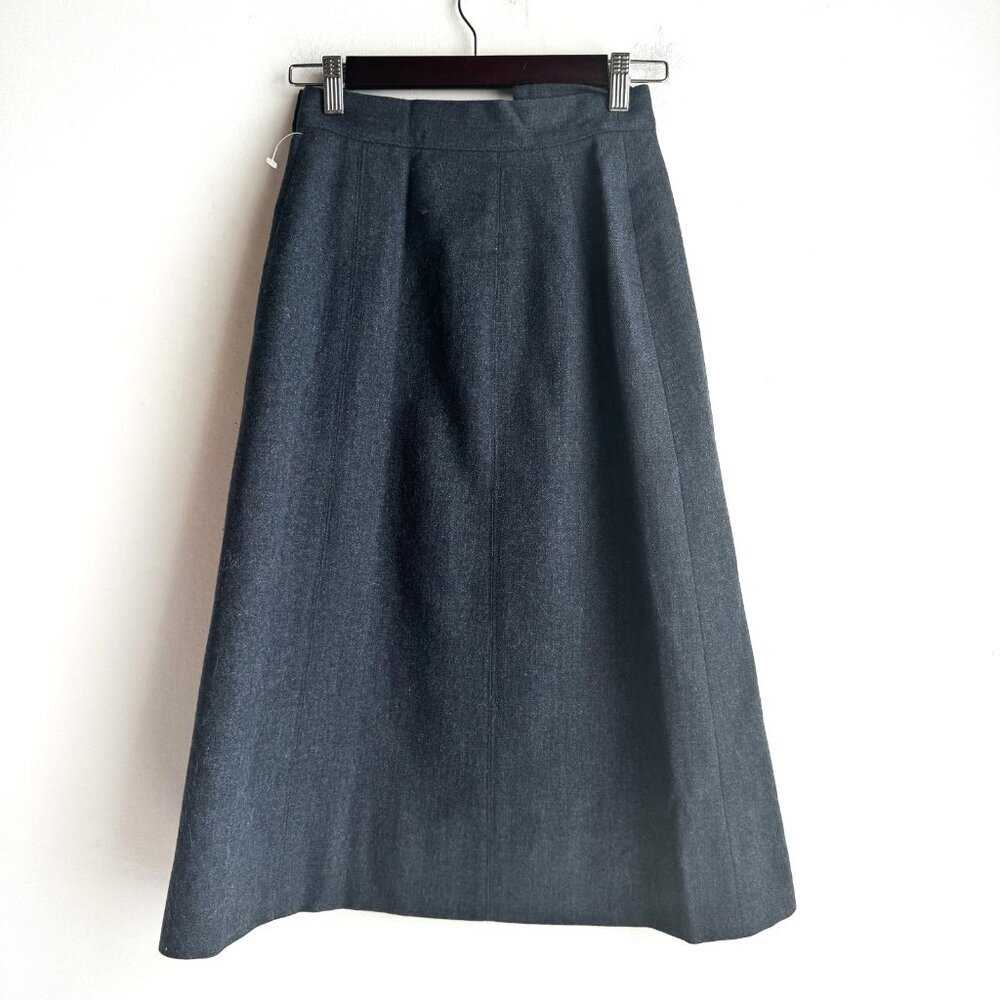 Vintage Tip Top Tailors Military Airwoman 1953 Wool Blend A line Skirt S - Picture 4 of 6
